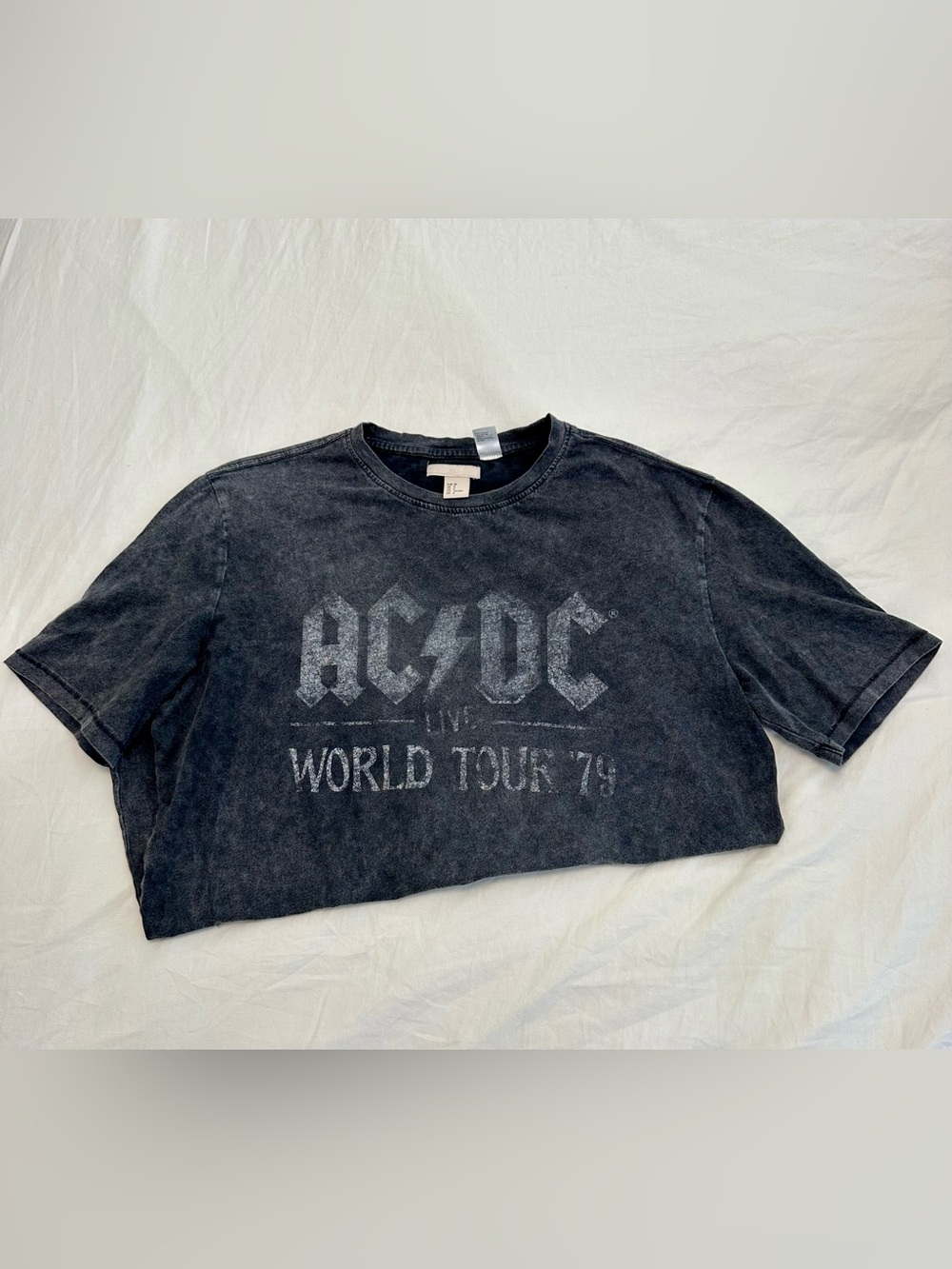 AC/DC Black Washed Graphic Tee